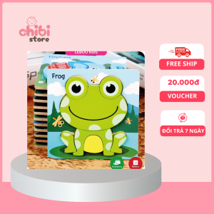 Đồ chơi cho bé phát triển trí tuệ bộ tranh xếp hình gỗ 3D Chibi Store nhiều chủ đề ngộ nghĩnh