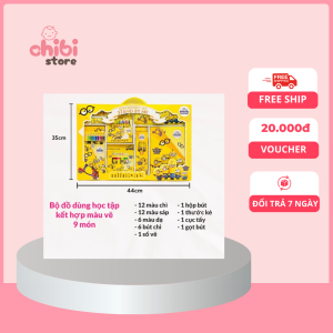 bộ đồ dùng học tập cho bé 9 món