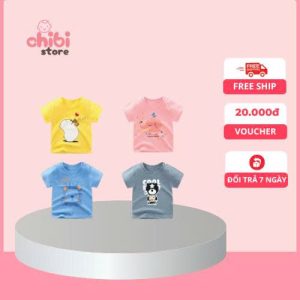 Áo phông trẻ em cộc tay đẹp chất cotton mát mịn Chibi Store